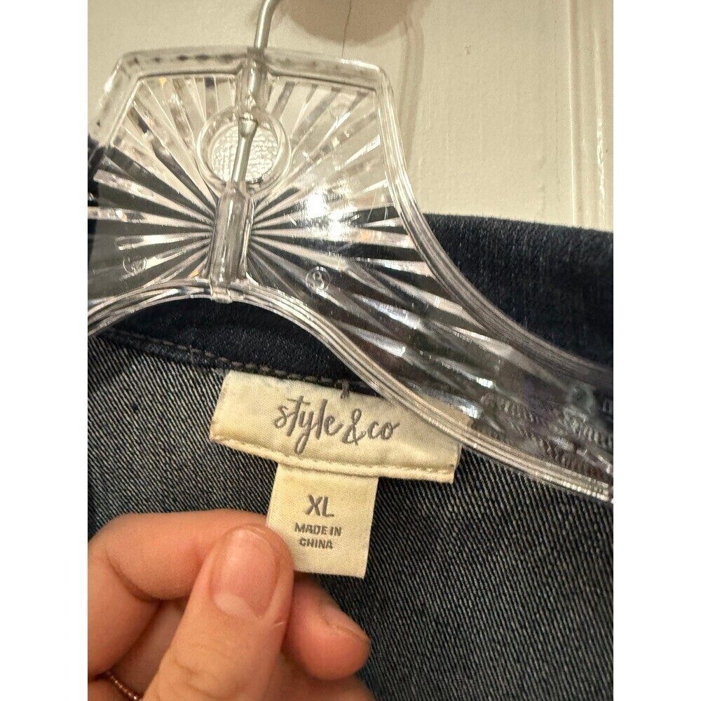 Style & Co women’s size x-large denim jacket - Picture 5 of 8